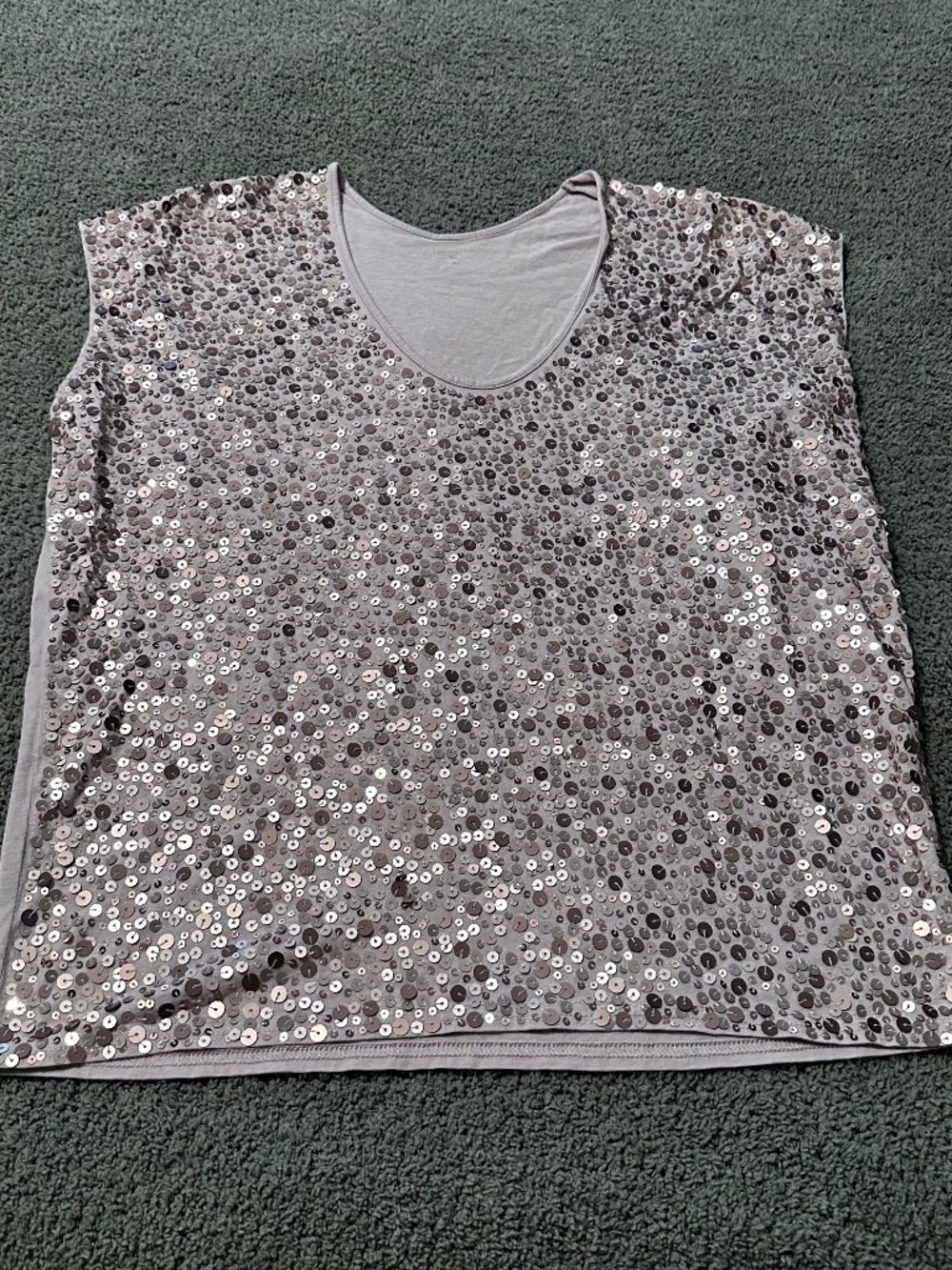 Garnet Hill Sequin Dusty Pink Top